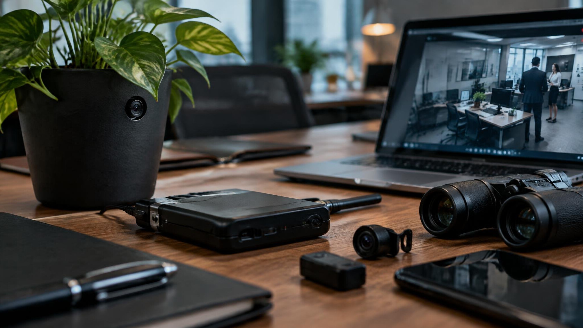hidden surveillance camera in office