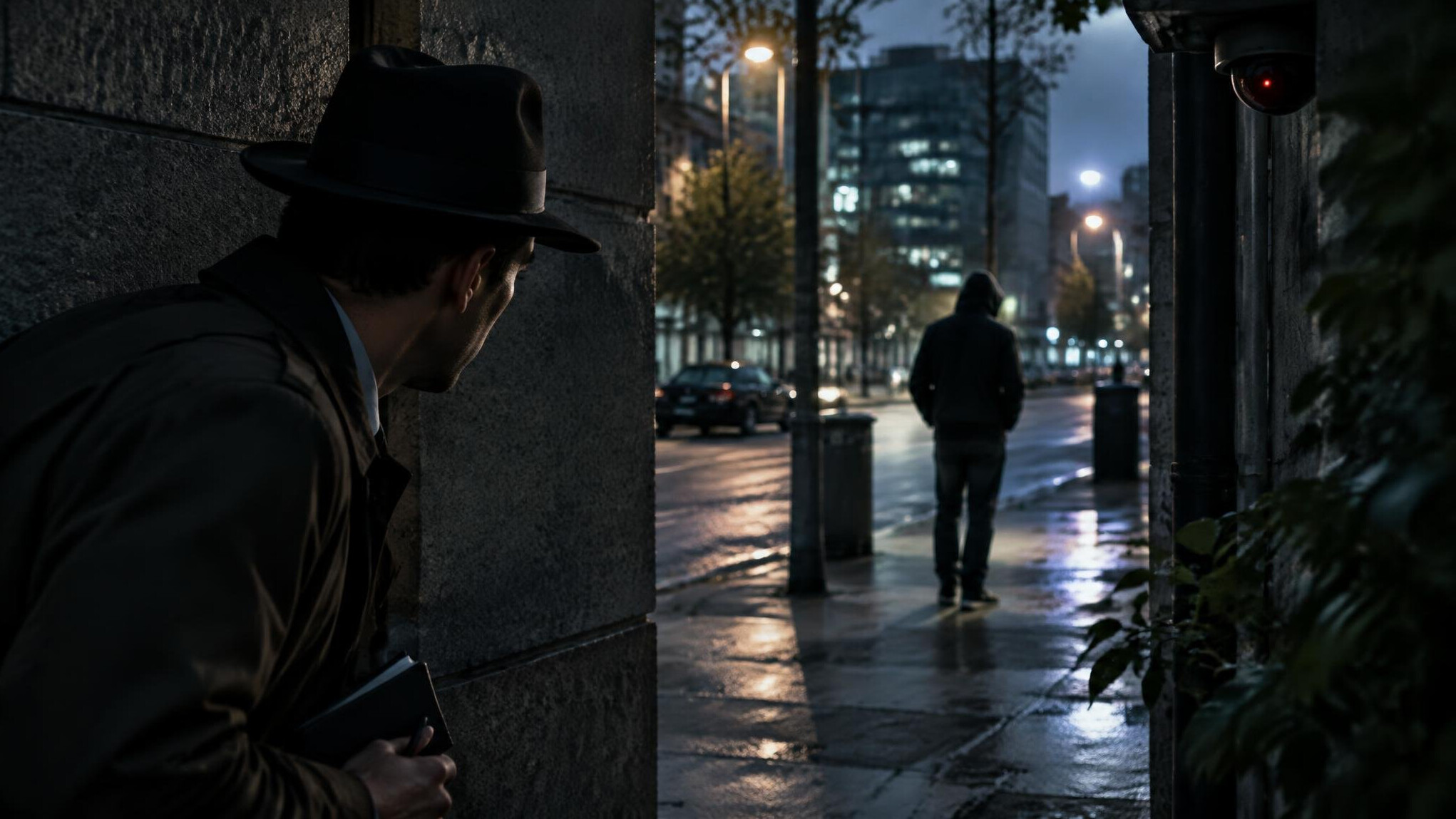 detective observing street